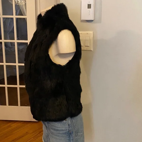 Jacqueline Riu Rabbit fur vest size L - Picture 5 of 15